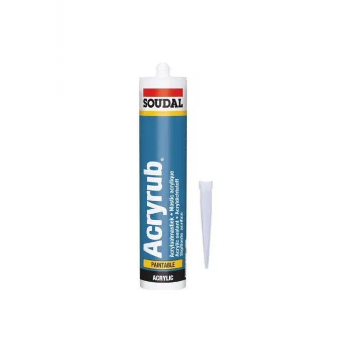 Acryrub Silikonize Mastik, 500 g, Beyaz
