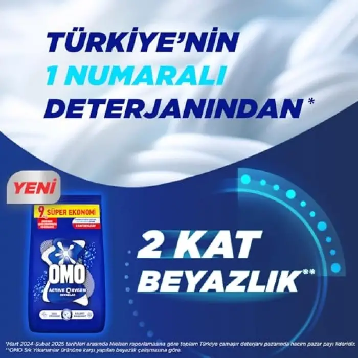 Active Oxygen Beyazlar için Toz Deterjan 9 kg