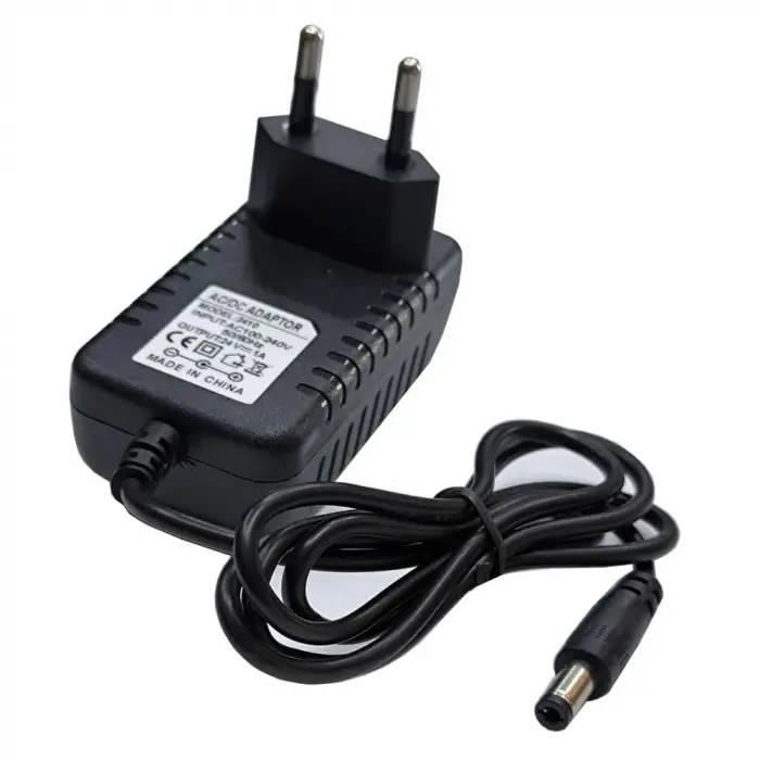 Adaptör, 24v 1A 5.5 mm*2.5 mm standart uç girişli duvar tipi adaptör