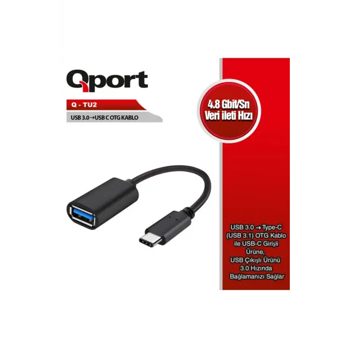 Adaptör, Q-TU2 USB-C to USB3.0 OTG 5GBPS Kablo