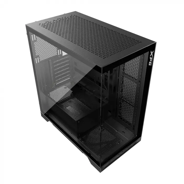 Adata Invader X Mid-Tower Oyuncu Kasası – Siyah, Temperli Cam, 360 mm Radyatör Desteği