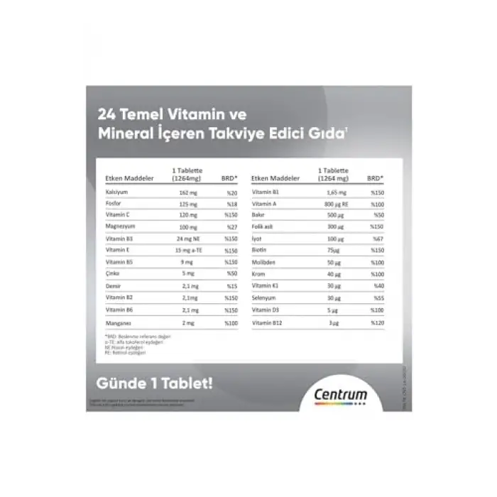 Advance 50+ Multivitamin 30 Tablet