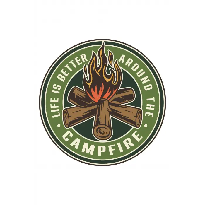 Adventure Camping Ateş Fire Off road Sticker 10 X 10 Cm