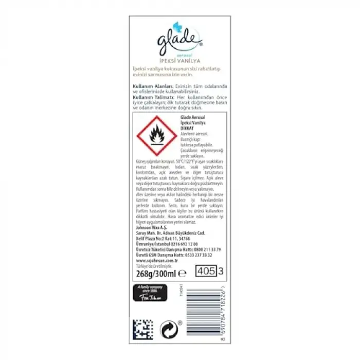 Aerosol İpeksi Vanilya 300 Ml/12 Tr