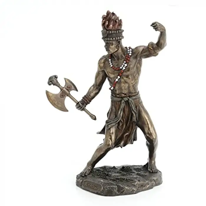 African Tanrı Lightning ve savaşChango Shango heykel Voodoo Santeria