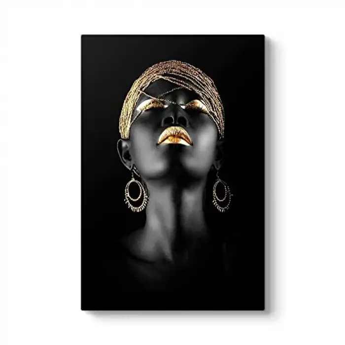 Afrikalı Kadın Kanvas Tablo 30 x 45