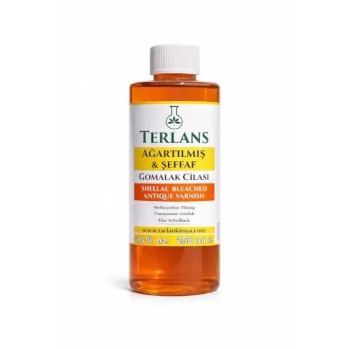 Ağartılmış Şeffaf Gomalak Cilası 250 ml Shellac Bleached