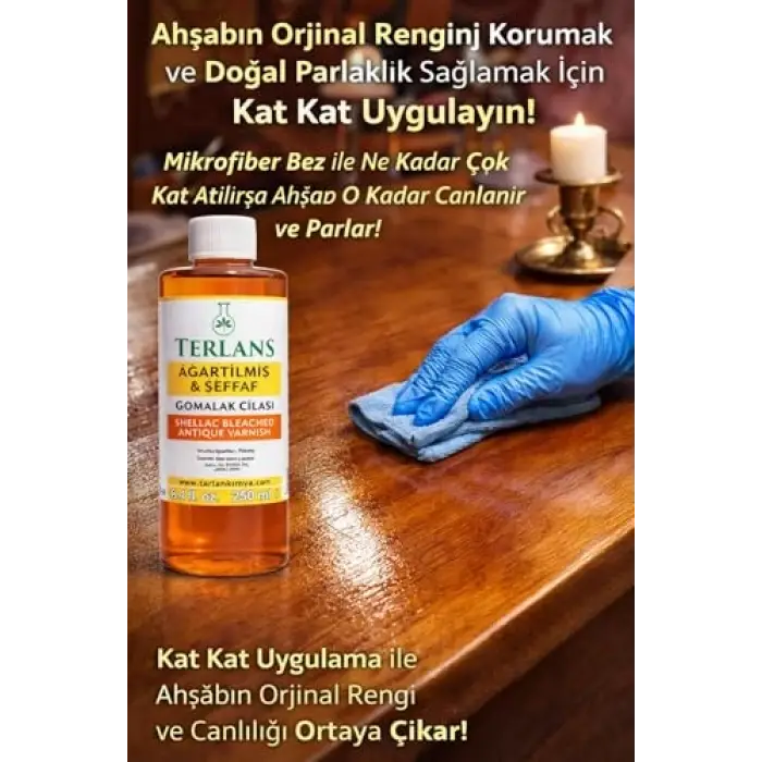 Ağartılmış Şeffaf Gomalak Cilası 250 ml Shellac Bleached