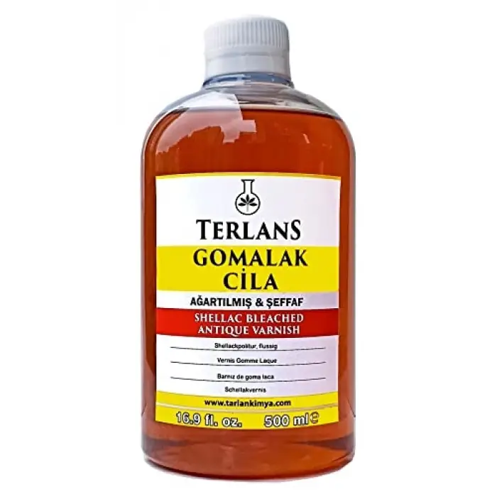 Ağartılmış Şeffaf Gomalak Cilası 500 ml Shellac Bleached