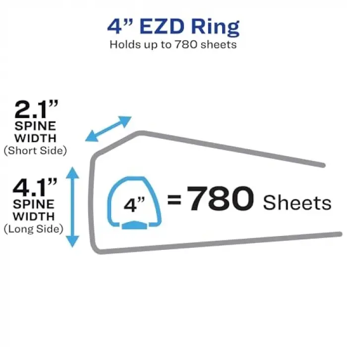 ağır Binder One Touch EZD halka 4 Inch