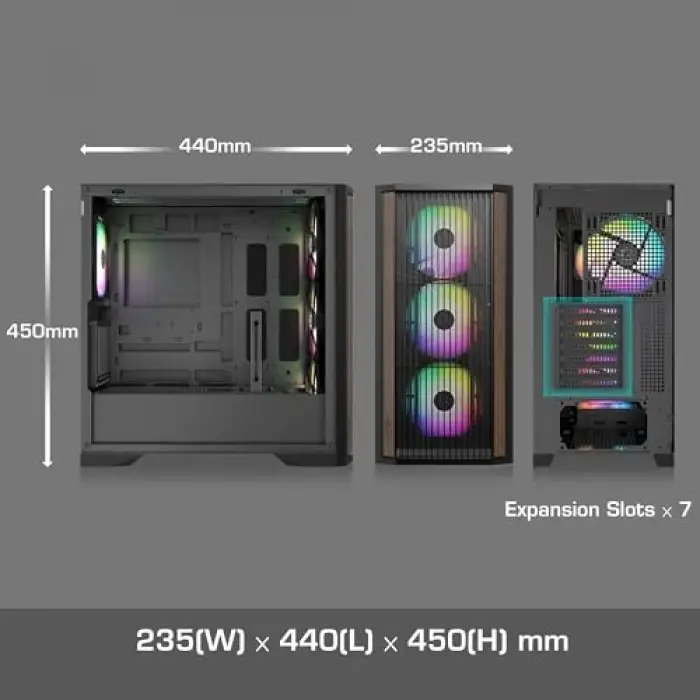Agos Max Black Mid-Tower PC Kılıfı Siyah