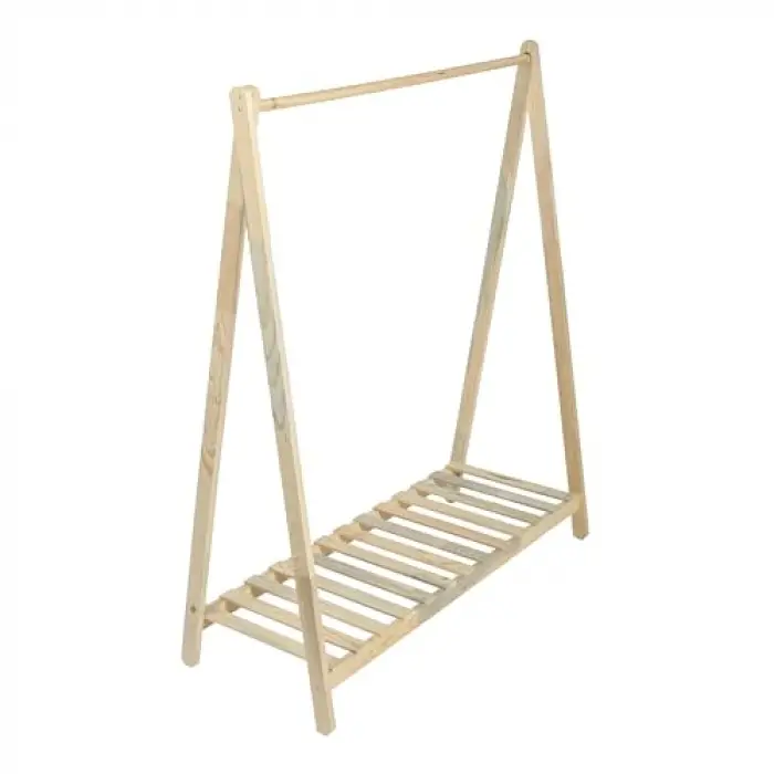 Ahşap Ayaklı Askılık 125x106 cm