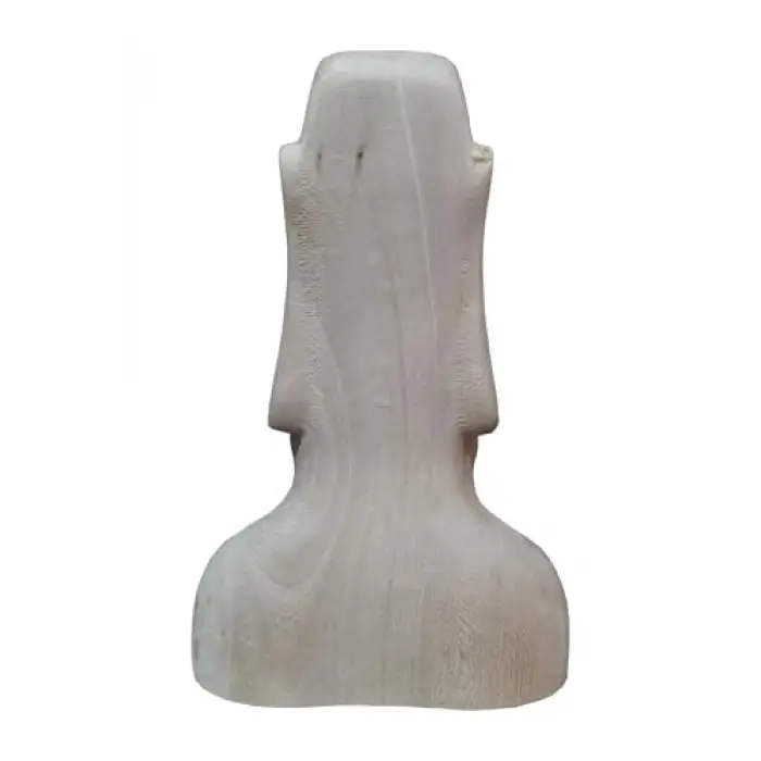 Ahşap Dekoratif Büst Heykeli Moai Totem