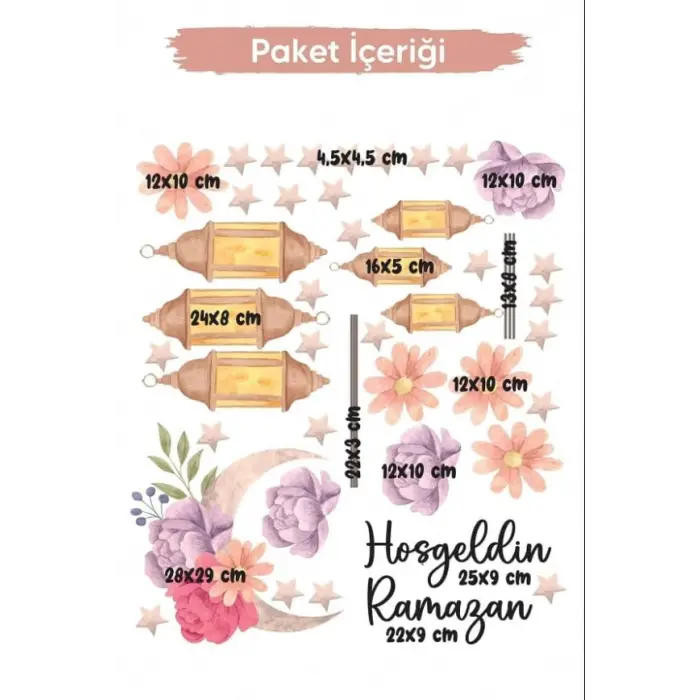 Ahşap Hoş geldin Ramazan kapı süsü, iftar ve sahur dekoru