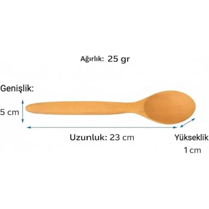 Ahşap Kaşık 2’li Set – Doğal Ahşap Mutfak Kaşıkları