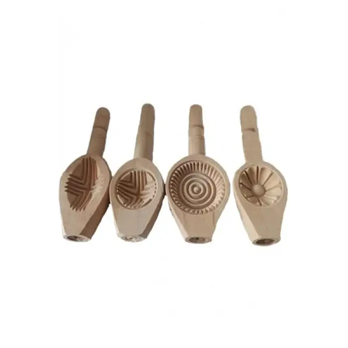 Ahşap Kömbe Kerebiç Pasta Kalıbı 4 Adet