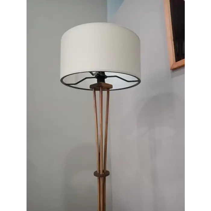 AHŞAP LAMBADER KÖŞE LAMBASI BOHEM CEVİZ KREM