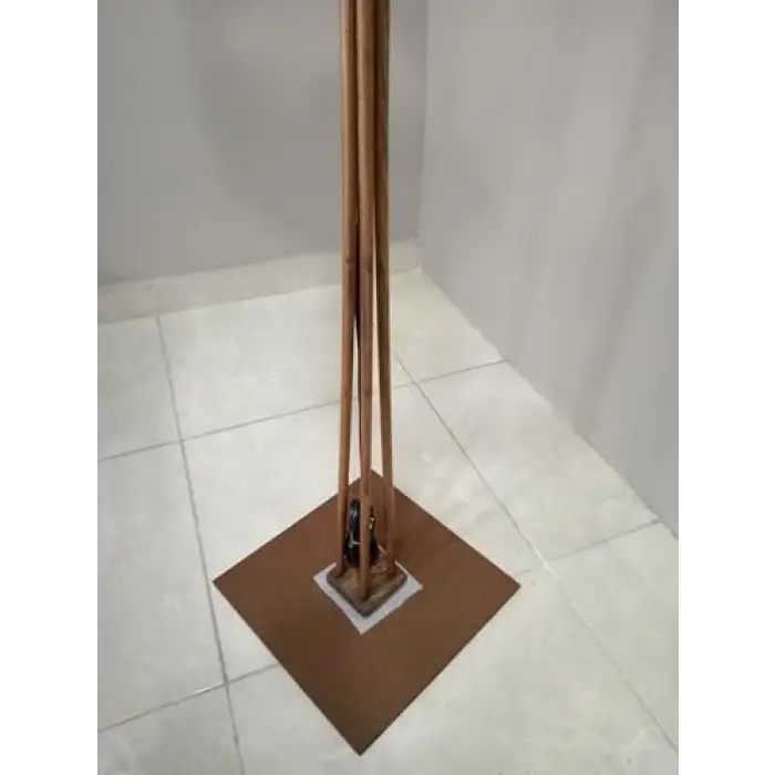 AHŞAP LAMBADER KÖŞE LAMBASI BOHEM CEVİZ KREM