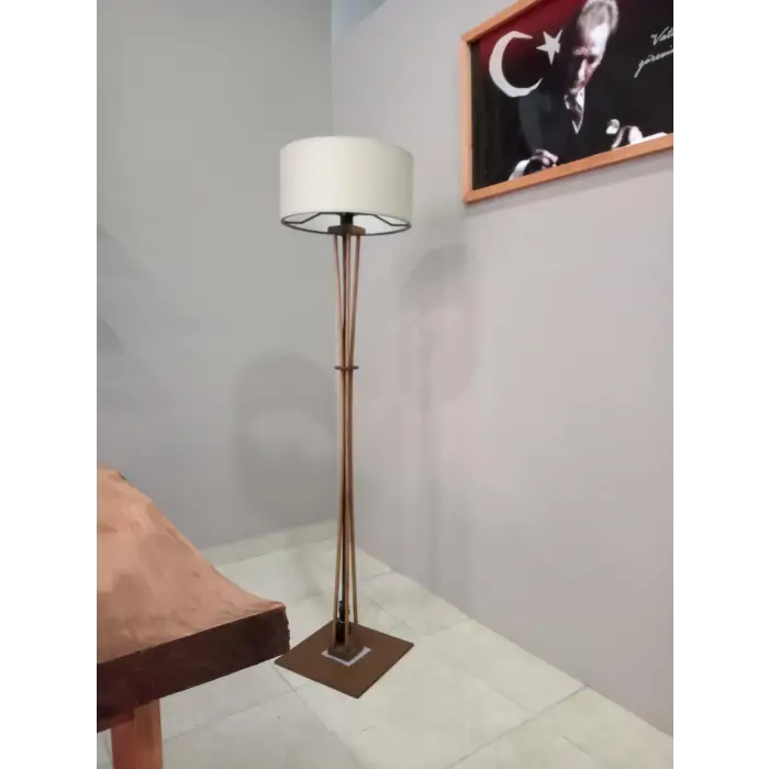 AHŞAP LAMBADER KÖŞE LAMBASI BOHEM CEVİZ KREM