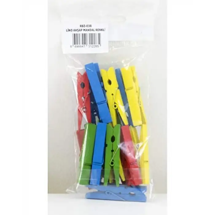 Ahşap Mandal Renkli 45 mm
