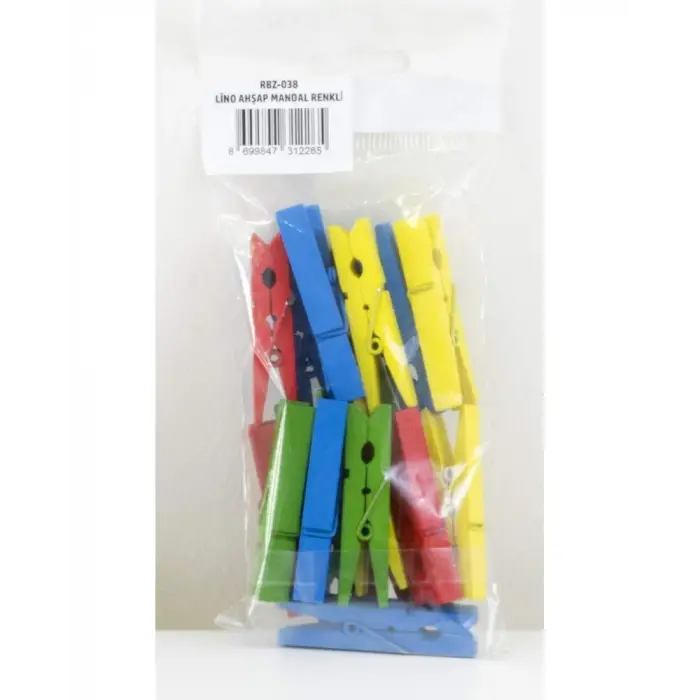 Ahşap Mandal Renkli 45 mm