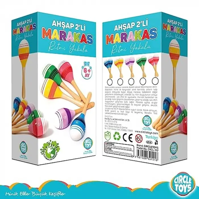 Ahşap Marakas 2li