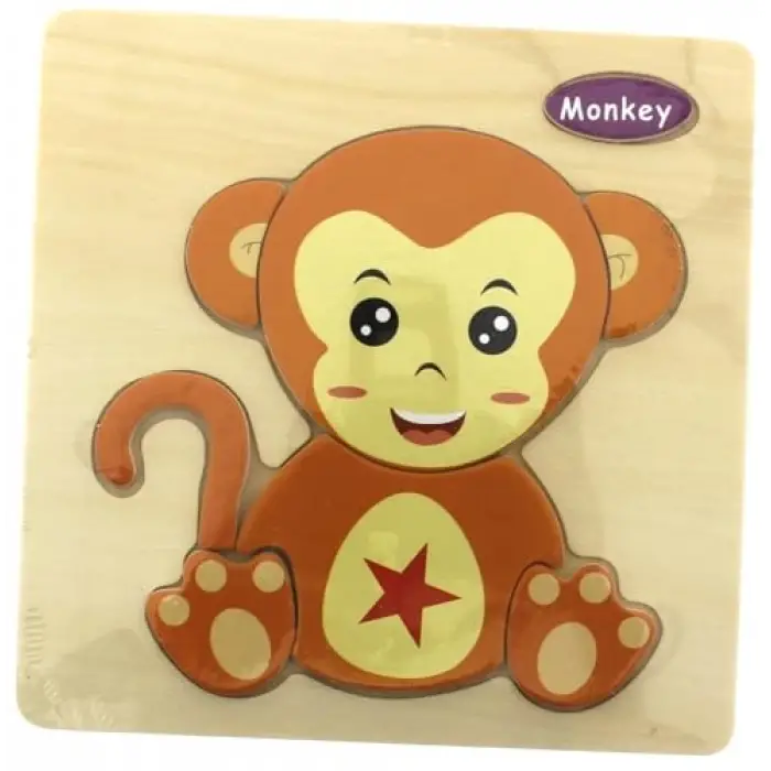 Ahşap Maymun Puzzle