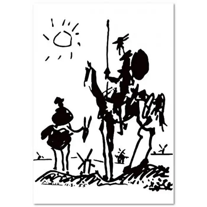 Ahşap Tablo Don Kişot Pablo Picasso