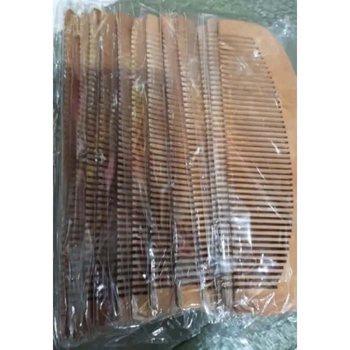 Ahşap Tarak 12li Paket Dar Dişli Oval