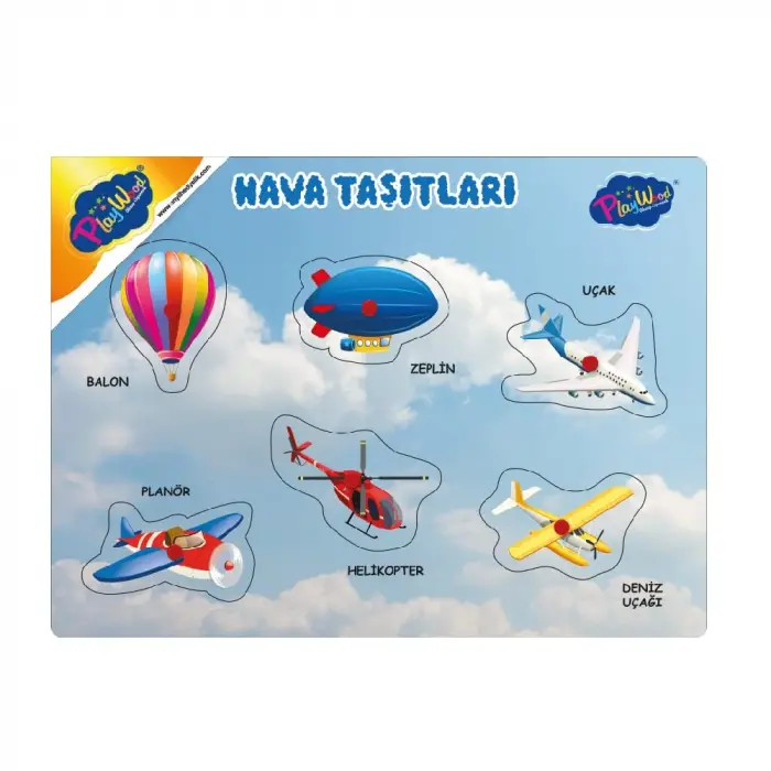 Ahşap Tutmalı Puzzle Deniz ve Hava Taşıtları