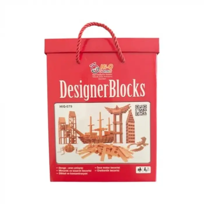 Ahşap Yapı Blokları ve Eğitici Denge Oyunu, 200 Parça