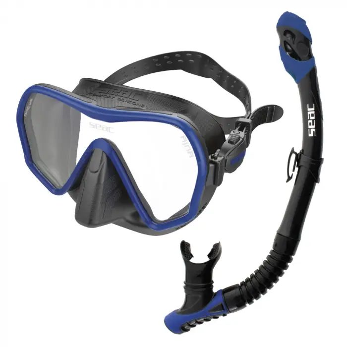 Ajna Maske Şnorkel Set Mavi