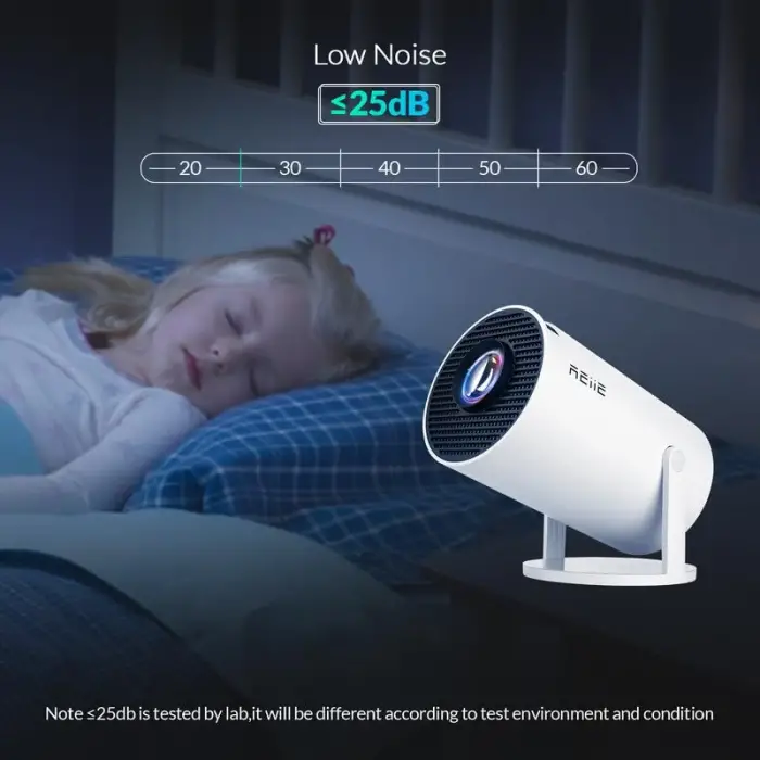 Akıllı Mini Taşınabilir Projektör, 4K 1080P, Android 11, WiFi 6 BT5.0,180° Döndürülebilir, Android/iPhone/PC/Mac Uyumlu