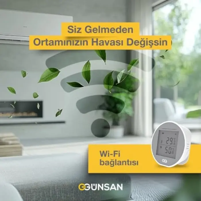 Akıllı WiFi Sıcaklık & Nem Sensörü, Tuya & Smart Life Uyumlu