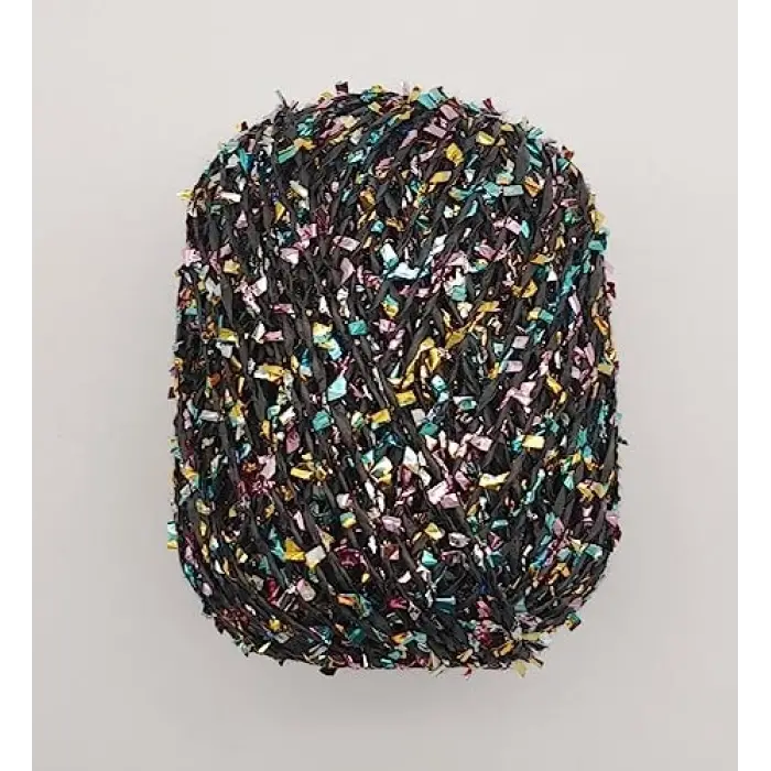 Aksesuar Confetti Kağıt İp Siyah Renkli