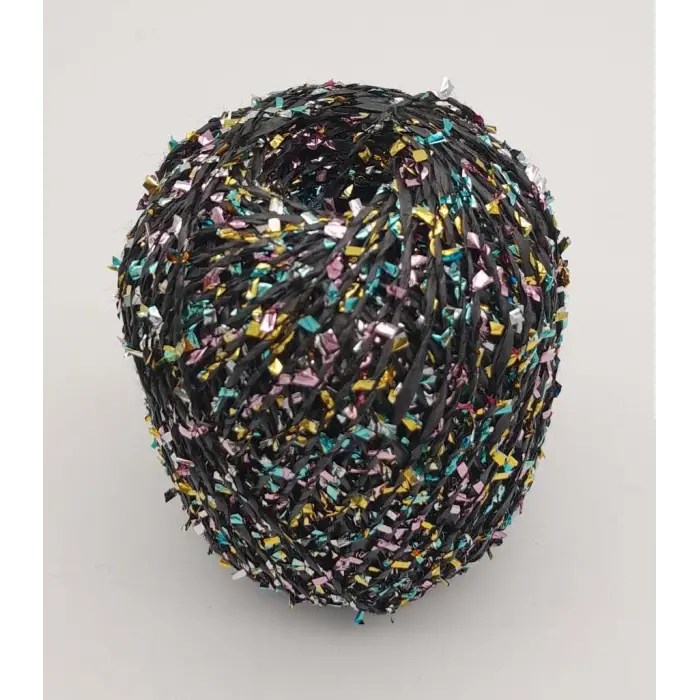 Aksesuar Confetti Kağıt İp Siyah Renkli