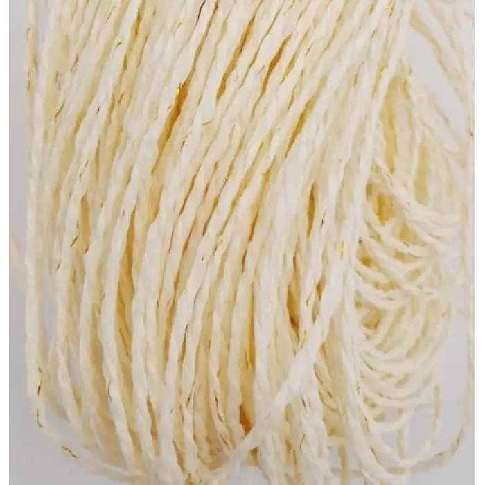 Aksesuar Simli Kağıt İp Krem Renk 400 gr
