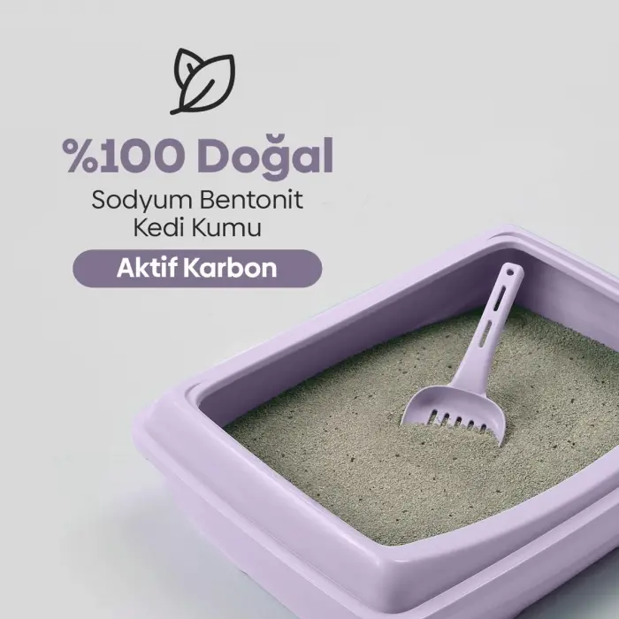 Aktif Karbonlu Topaklanan Kedi Kumu 2x10 kg