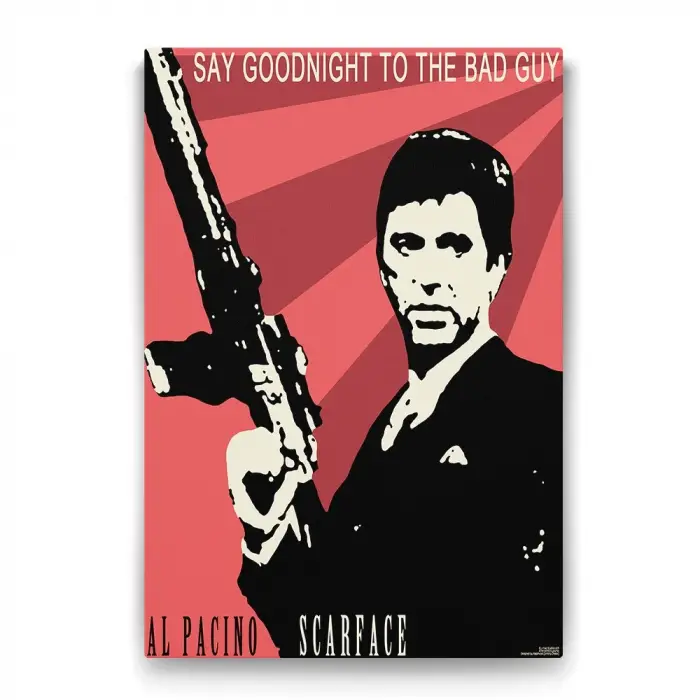 Al Pacino Scarface Pop Art Tablosu - 70x100 cm