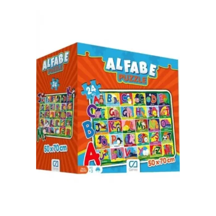 Alfabe Yer Puzzle, 50x70 cm
