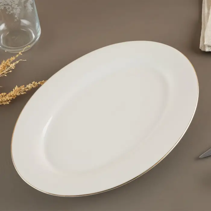 Alisa Gold Kayık Tabak, 30 cm