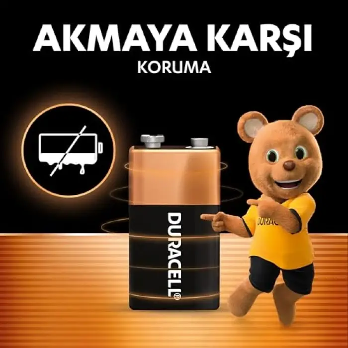 Alkalin 9V Pil, 1li Paket, Plastik İçermeyen Ambalaj