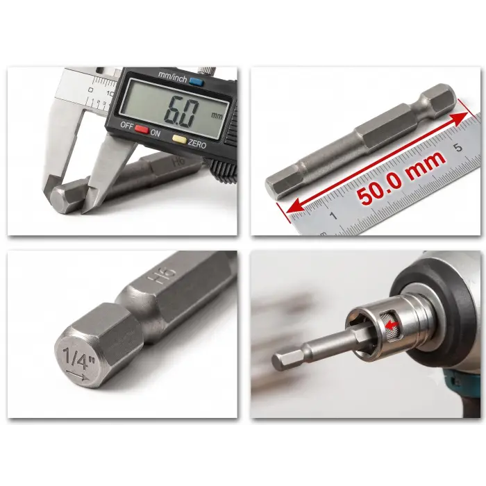 Allen Hex Bits Uç, H6, 50 mm