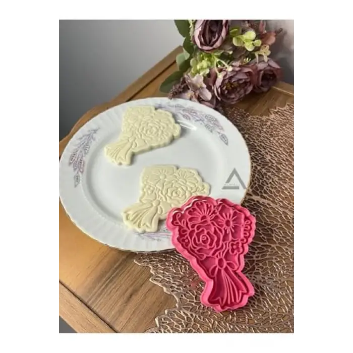 Almalı Çiçek Buketi Kurabiye Kalıbı (Tekli)