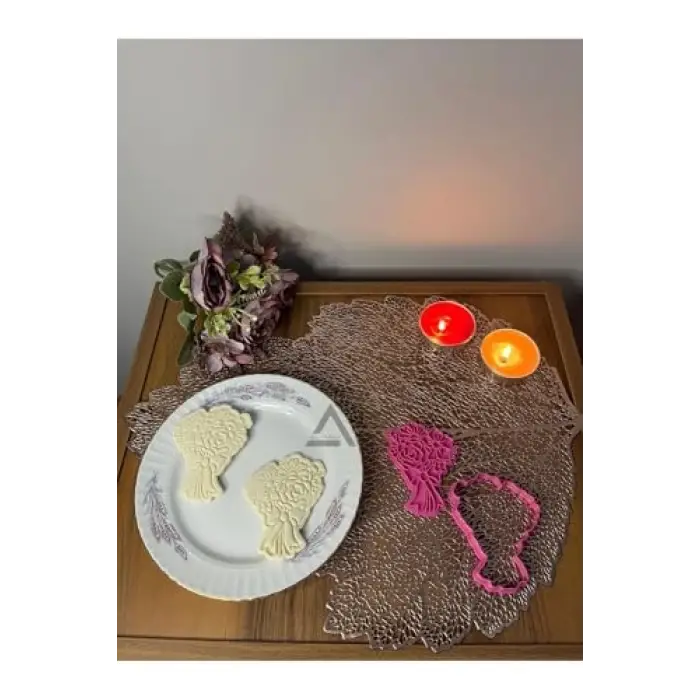 Almalı Çiçek Buketi Kurabiye Kalıbı (Tekli)