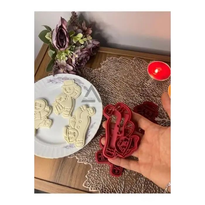 Almalı Dansçı Kurabiye Adamlar (Gingerman) Kurabiye Kalıbı Seti (3Lü)