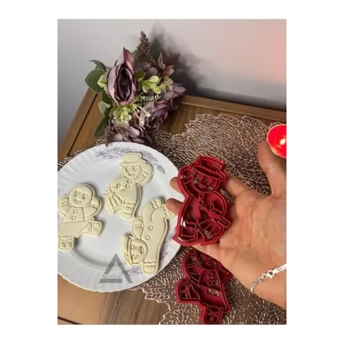 Almalı Dansçı Kurabiye Adamlar (Gingerman) Kurabiye Kalıbı Seti (3Lü)