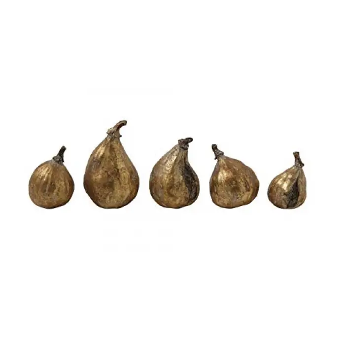 Altın kaplamalı reçine incir (5 parçalı set)