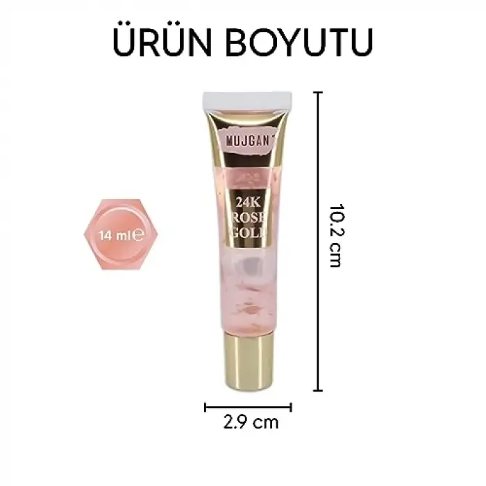 Altın Parçacıklı Dudak Parlatıcısı (Rose)