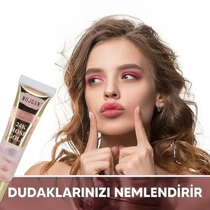 Altın Parçacıklı Dudak Parlatıcısı (Rose)